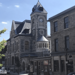 Historic Cambridge Ontario City Hall building in downtown Galt