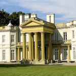 Exterior view of Dundurn Castle, a historic neoclassical estate in Hamilton, Ontario