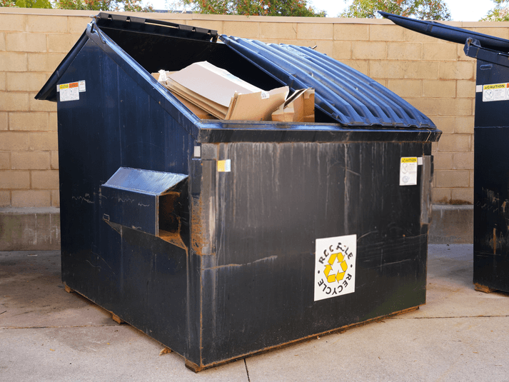 Front load commercial recycling dumpster