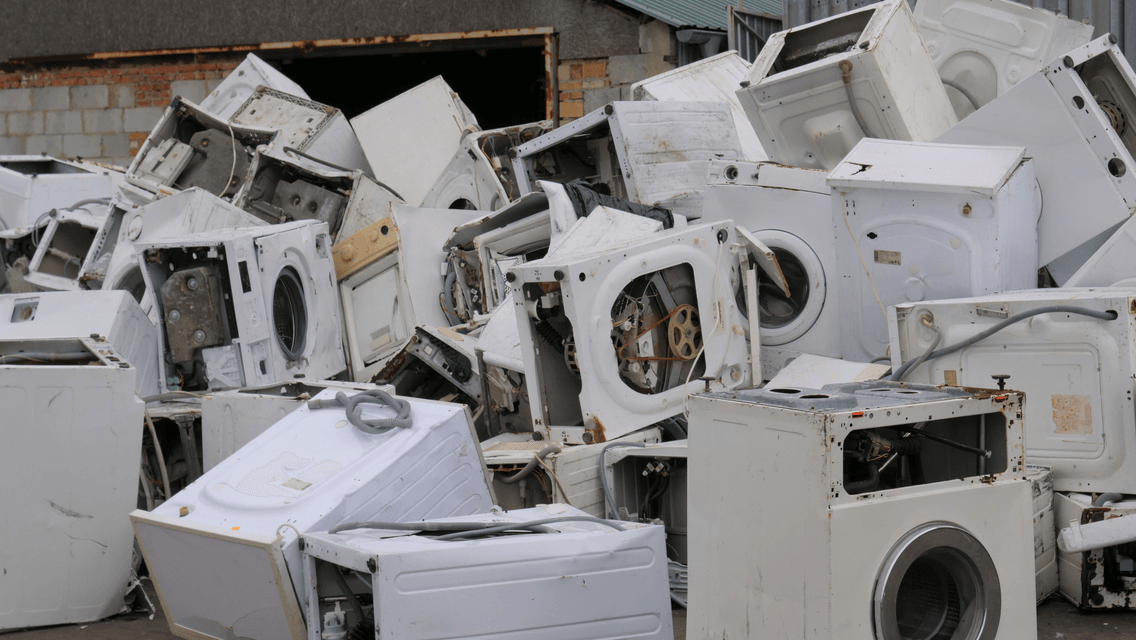 Discarded household appliances eligible for dumpster disposal